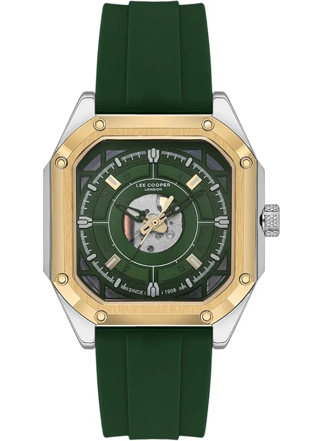 Lee Cooper LEE COOPER Men's 2035 Movement Watch, Multi Function Display and Silicone Strap - LC08061.377, Green