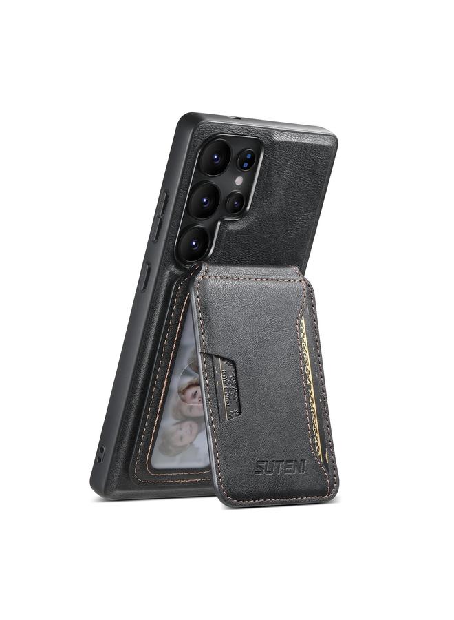 Suteni Case For Samsung Galaxy S24 Ultra 5G M3 Card Bag MagSafe Cowhide Texture Leather Phone Case - Image 1