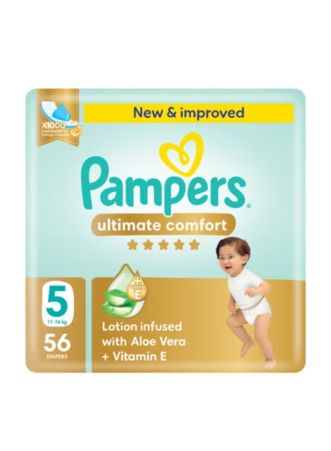 Premium Care Taped Diapers Size 5 Super Saver Pack 56 Count