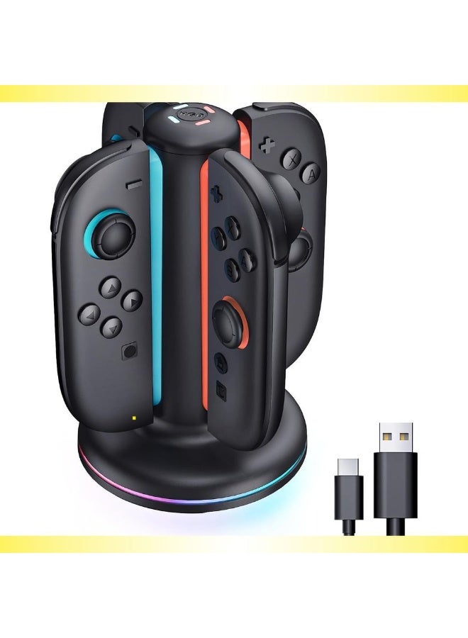 Generic Charging Dock For Nintendo Switch 2 Joy-Con Controllers – 4 In ...