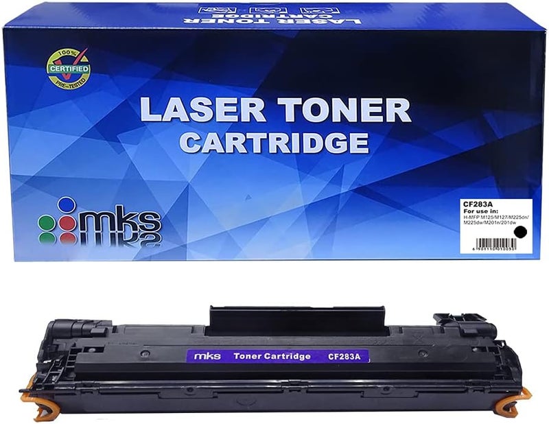 أم كيه إس خرطوشة حبر ليزر 83A Cf283A متوافقة مع طابعات HP Laserjet M125/M127/M201/M225 - Image 1