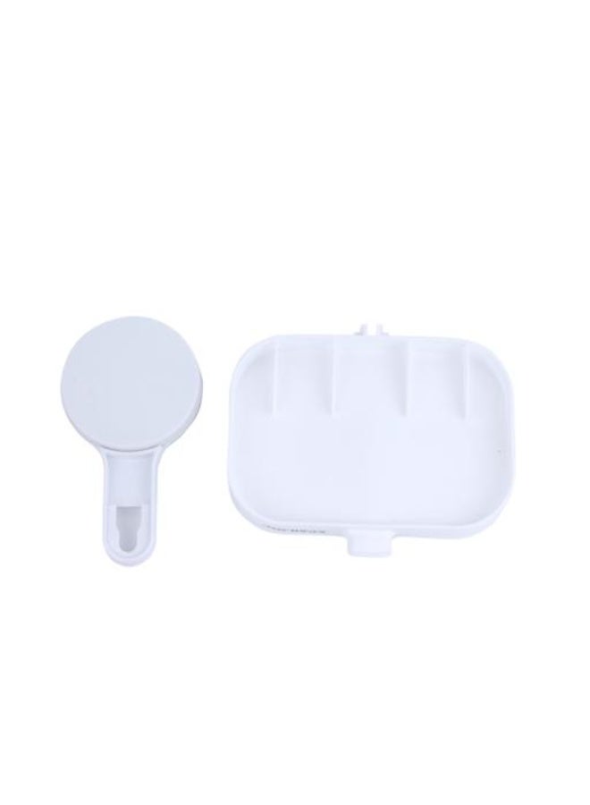 Epsilon Soap Holder EPSBA1549 | Wall Mounted Suction Soap Dish with Drain Holes | No-Drill Soap Tray with Strong Suction Design | 2kg Load Capacity | Bathroom & Kitchen Soap Organizer for Tile, Glass, Metal & Plastic Surfaces | White - Image 4