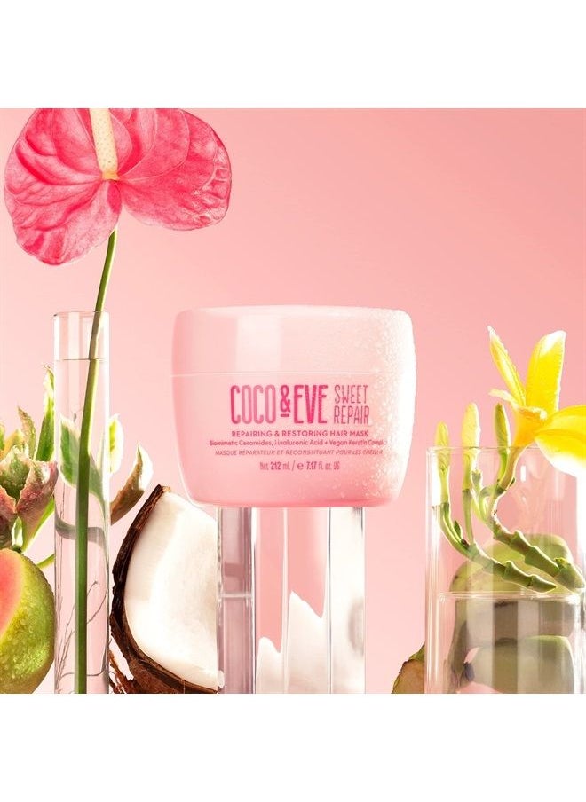 COCO & EVE - Sweet Repair Repairing and Restoring Hair Mask. Blend of Biomimetic Ceramides, Hyaluronic Acid, Vegan Keratin. Repair Dry Damaged Hair by Heat or Chemical, Increase Hydration & Shine (7.2 f - Image 1