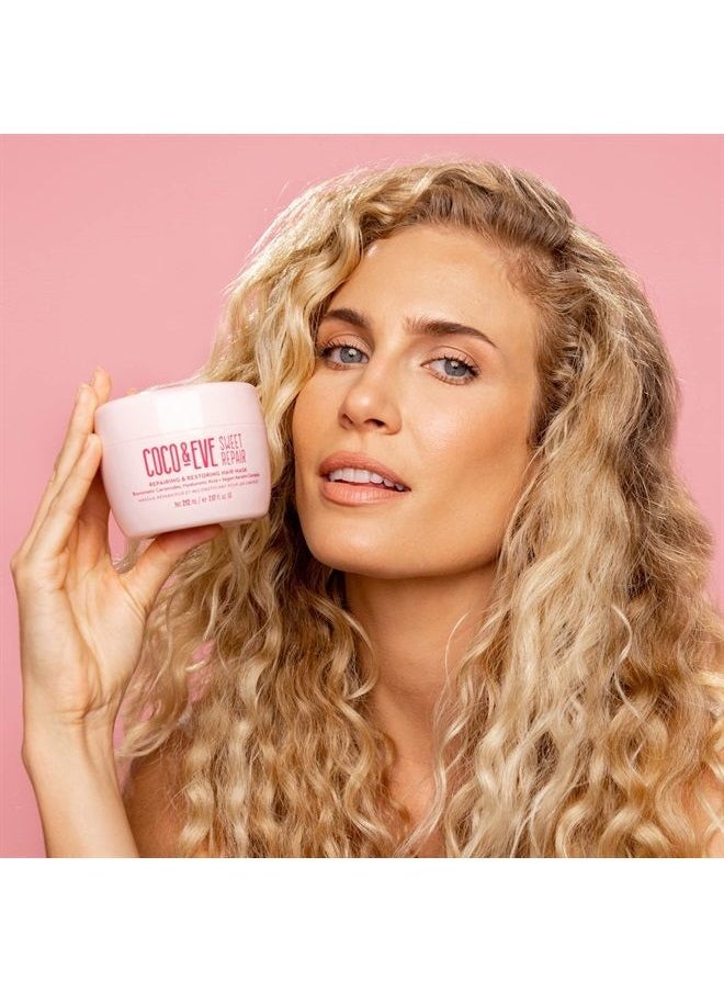 COCO & EVE - Sweet Repair Repairing and Restoring Hair Mask. Blend of Biomimetic Ceramides, Hyaluronic Acid, Vegan Keratin. Repair Dry Damaged Hair by Heat or Chemical, Increase Hydration & Shine (7.2 f - Image 1