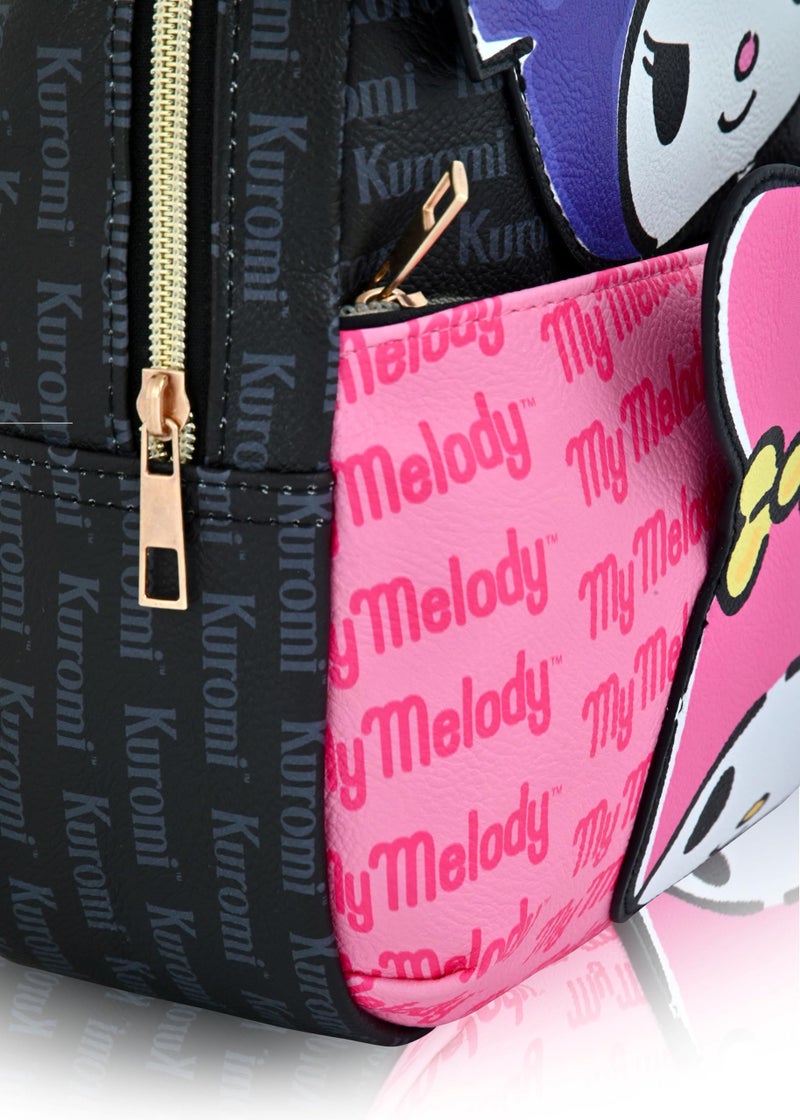 Fast Forward Sanrio Kuromi My Melody Backpack for Women, Men, Unisex | Cute PU Leather 10" Kuromi My Melody Mini Backpack Purse Shoulder Purse | Kuromi Bag and Kuromi Accessories - Image 4
