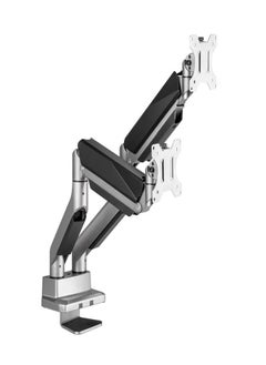 Skill Tech SH52 C024 Economy Heavy-Duty Dual Monitor Gas Spring Arm for 17"-35" Screens, VESA 100x100mm, 15kg Load Capacity – Black  - Image 1