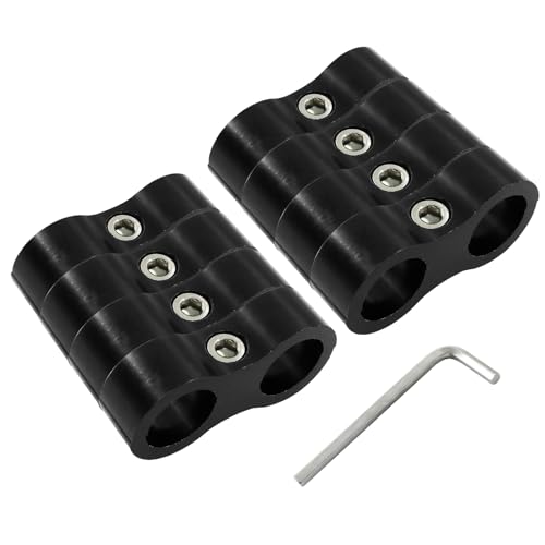 Moicstiy 8 Pcs 8AN Hose Separator Clamp AN8 Fuel line Mounting Clamps Black Aluminum Hose Fitting Adapter - Image 1