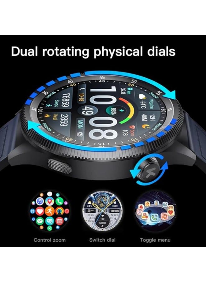 KUMI Watch Gear GT3, 1.43-inch AMOLED Screen, Dual Rotating Dial, ChatGPT Integration, Health Monitoring, 100+ Sports Modes - Image 5