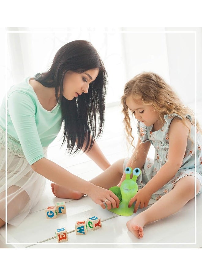 Puzzled DolliBu Green Snail Plush  Super soft stuffed animal Snail Cute Realistic Stuffed Animal Snail Toy for Boys and Girls Adorable Plush Animal Snail Gift for Baby Kids and Adults  7 Inches - Image 5