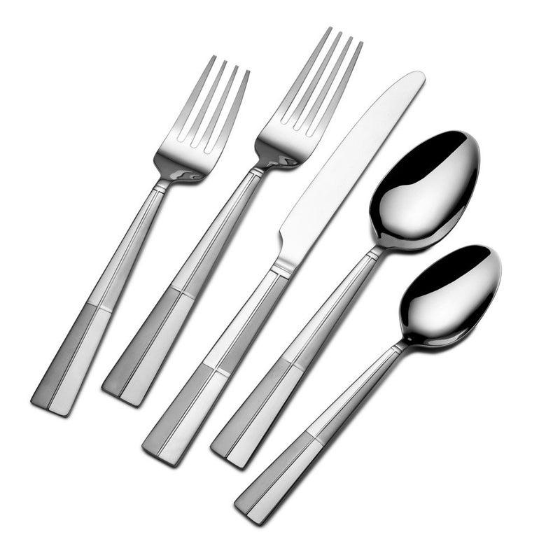 Lifetime Brands International Silver Arabesque Frost 20Piece Stainless Steel Flatware Set Service for 4 