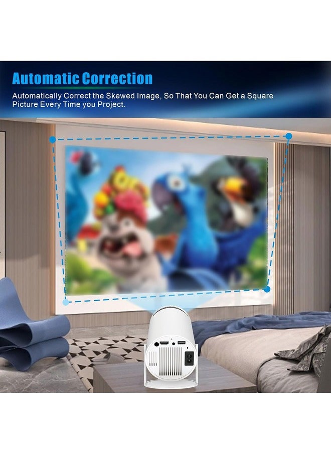 ProPremier Android Smart 1080P Projector Portable Auto Keystone WiFi Bluetooth 130 Inch Screen 180 Degree Flip Portable Projector Home Theater Full HD 1080P for Indoor Outdoor Home Birthday Gift Compatible with TV Stick/HDMI/USB/PS5/iOS/PS4.  - Image 5