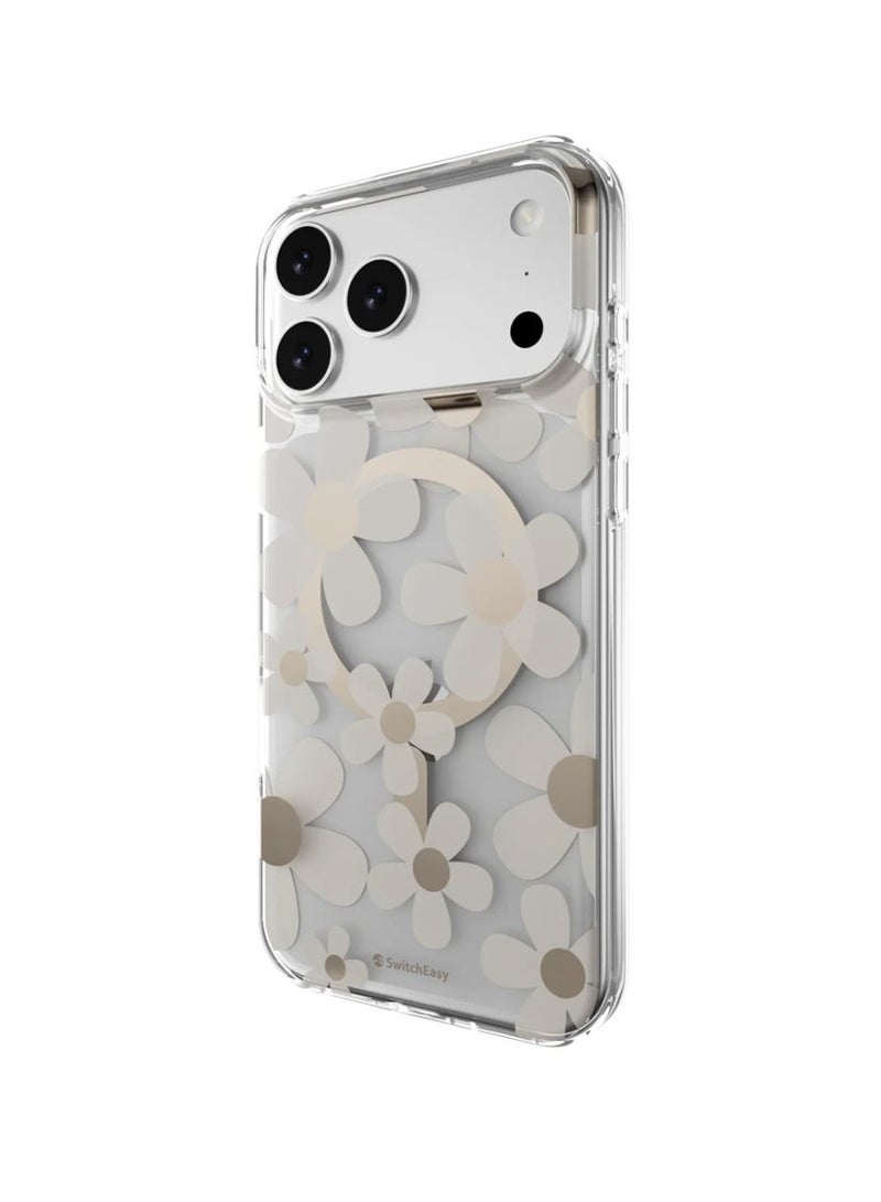 سويتش إيزي جراب SwitchEasy Fleur ثلاثي الأبعاد المقاوم للصدمات لهاتف iPhone 17 Pro Max | MagSafe - رمادي ذهبي - Image 5