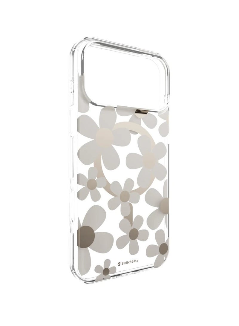 سويتش إيزي جراب SwitchEasy Fleur ثلاثي الأبعاد المقاوم للصدمات لهاتف iPhone 17 Pro Max | MagSafe - رمادي ذهبي - Image 4