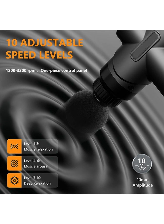 General Mini Massage Gun, Percussion Deep Tissues Muscle Massager Gun with 6 Speeds, Type-C Charging, 35DB Ultra Quiet, Portable Electric Handheld Body Massager for Back Neck Pain Relief  - Image 2