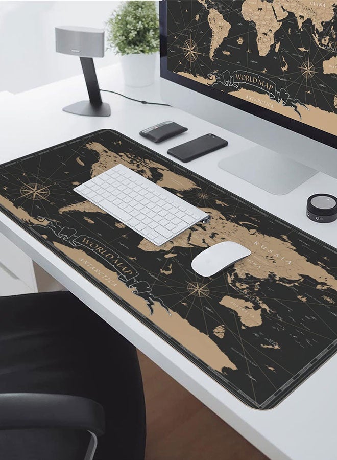 Desk Mat,Vintage World Map Extended Mouse Pad - Image 4
