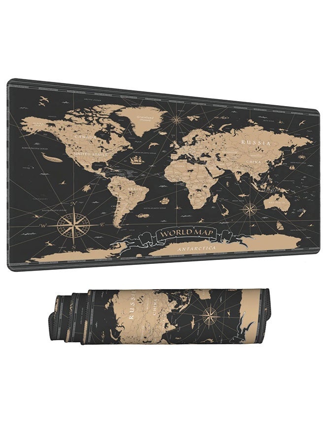 Desk Mat,Vintage World Map Extended Mouse Pad - Image 2