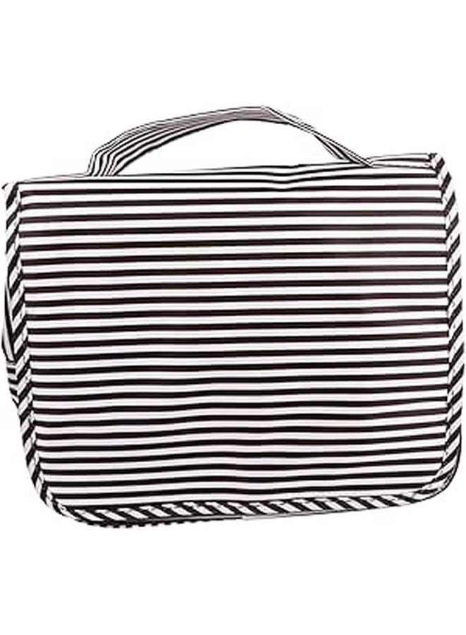 Waterproof Travel Makeup Bag Foldable Cosmetic Toiletry Pouch Coffee Polyester - Image 1