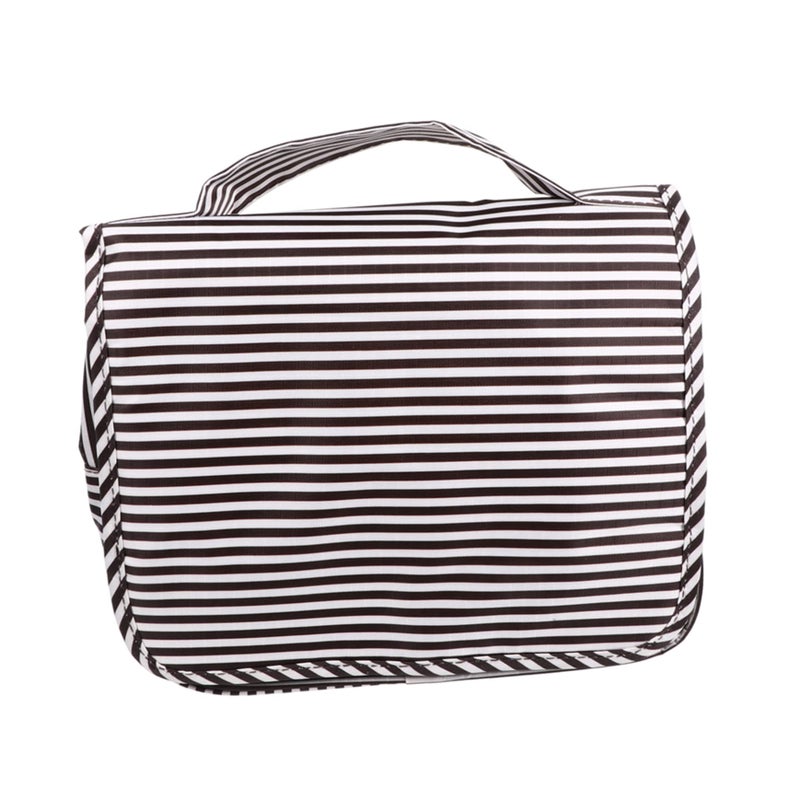 Waterproof Travel Makeup Bag Foldable Cosmetic Toiletry Pouch Coffee Polyester - Image 2
