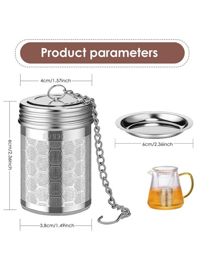 BendJoy BendJoy® Tea Infuser Stainless Steel with Tray, Easy Clean Green Tea Infuser for Mugs & Teapots, Tea Strainer Infuser for Loose Leaf and Herbal Tea - Image 2