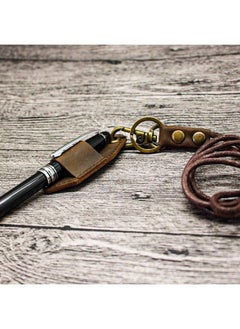boshiho Crazy Horse Cowhide Leather Lanyard Pen Holder  - Image 4