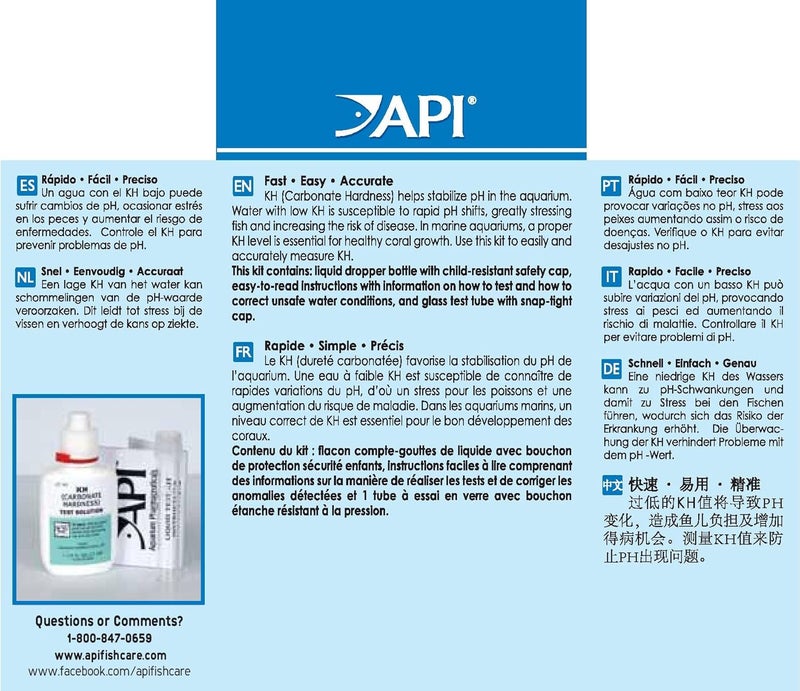 API CARBONATE HARDNESS TEST KIT Aquarium Water Test Kit - Image 1