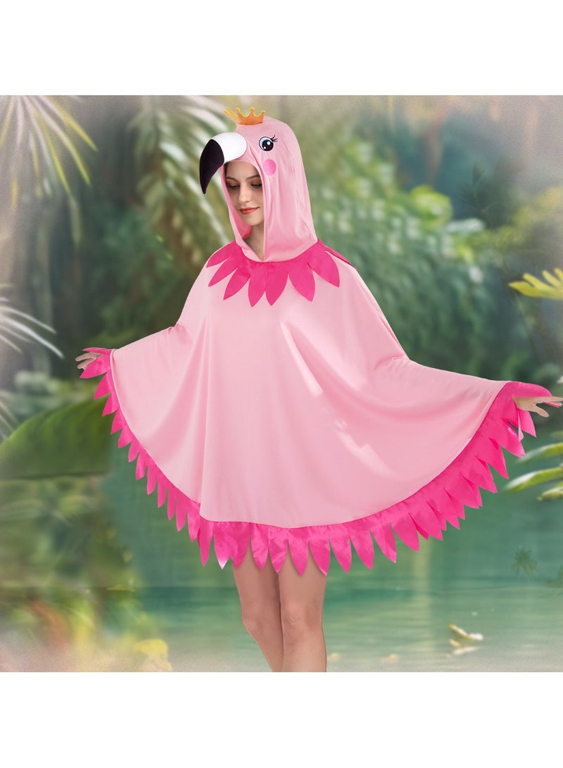 general Carnival flamingo costumes capes cartoon prints hoodies and performances give the stage look a tropical feel and dreamy tension - Image 1