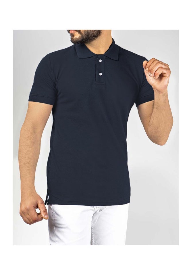 Tree Men's Polo T-shirt -Dark blue 