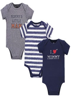 hudson baby Hudson Baby Unisex Baby Cotton Bodysuits Boy Mommy, 3-6 Months  - Image 5