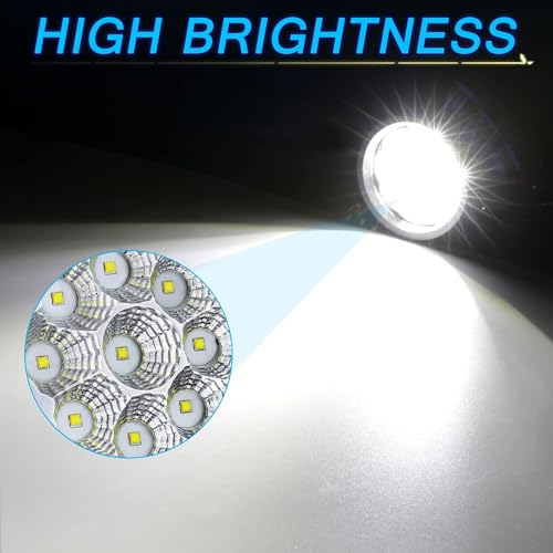ACEC SHOP Round LED Pods 2PCS 54W 3.5 Inch Round Off Road Lights LED Pod Lights Flood Driving Light Bars Fog Lights Round Ditch Pods for Wrangler Pickup Truck Toyota SUV UTV ATV Boat - Image 4
