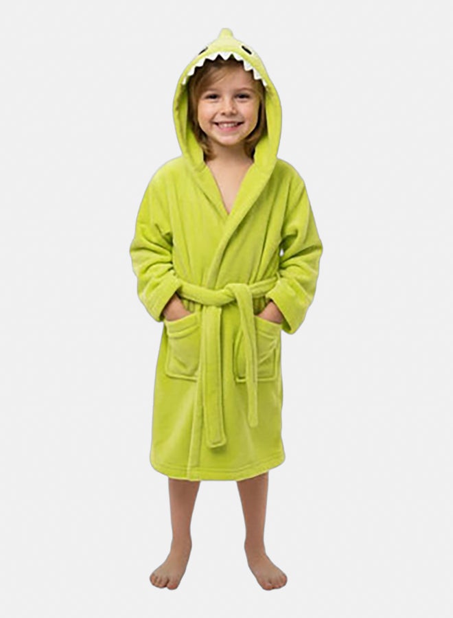 Cotton Front Pockets and Waist Belt Soft Bathrobe For Kids