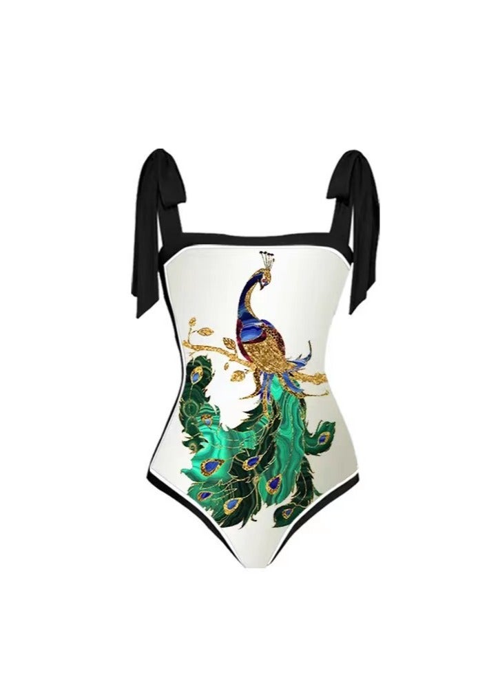 Women's Beach Vacation Style Covered Belly Swimsuit - Image 2