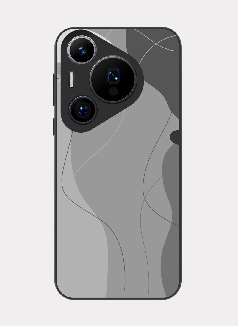 بكسلات كفر هواوي بيورا 70 برو فن تجريدي رصاصي - Image 1