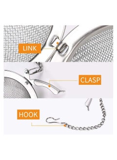 SYOSI Stainless Steel Mesh Tea Ball Set of 3 Tea Infuser Strainers Tea Strainer Filters Tea Interval inffuser - 3 PCS Different Size  - Image 4