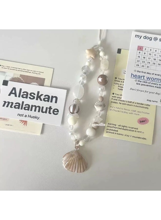 NIBEMINENT Phone Charm/ Chain Strap for Women Girls, Cute Cartoon Cell Phone Case Lanyard Wrist Strap