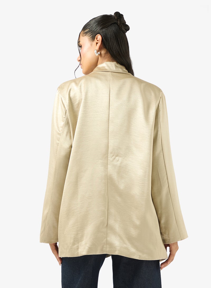 Ginger Oversize Satin Blazer - Image 2