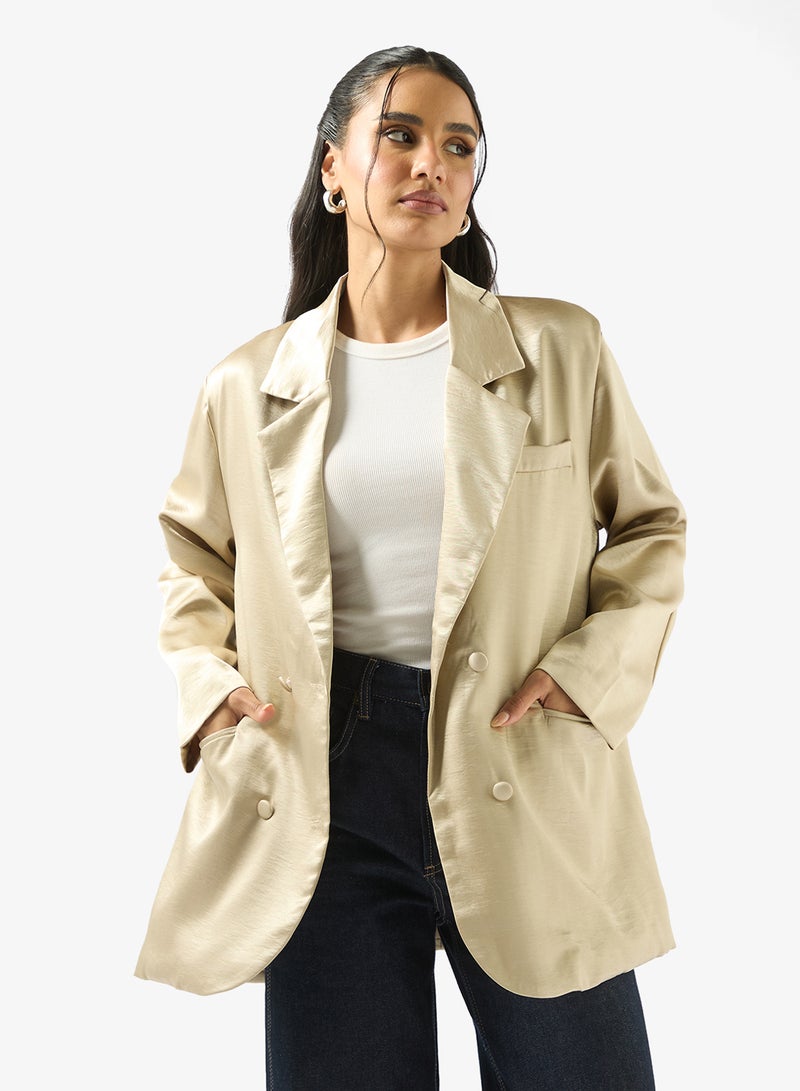 Ginger Oversize Satin Blazer - Image 1