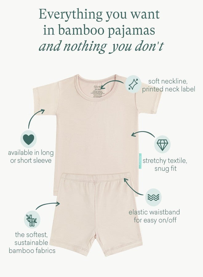 PurComfy SuperSoft Short Sleeve Toddler Pajama Set, 4-Piece Bamboo Viscose Unisex Sleepwear, Baby Boys Girls Sung Fit Summer Clothes - Image 3