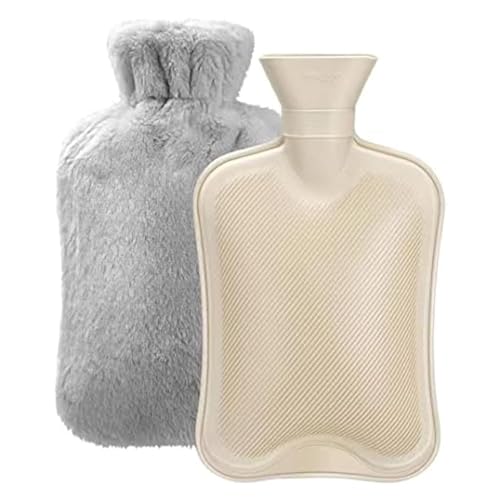 Fythao Hot Water Bottle with Soft Cover 2 Liter Classic Rubber Hot Water Bagfor Cramps Neck Shoulders Pain Relief Hot Cold Pack for Hot and Cold Therapy and Feet Warmer Great Gift for Women and Girls - Image 2
