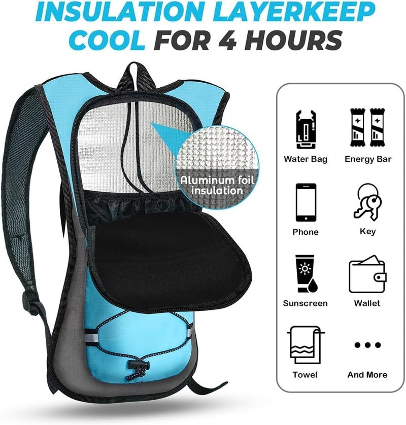 CKE Hydration Backpack Hydration Pack Water Backpack with 2L(70-Ounce) Hydration Bladder for Men Women Kids for Running Hiking Biking Climbing - Image 5