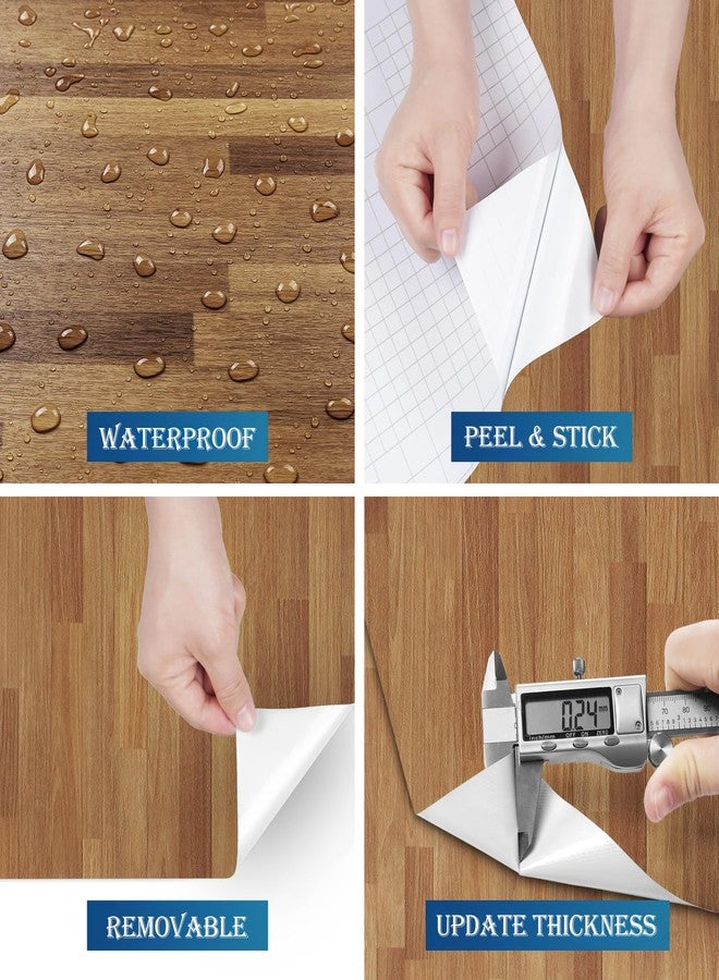 FunStick Butcher Block Contact Paper for Countertops Waterproof Brown Wood Wallpaper Peel and Stick Countertops for Kitchen Self Adhesive Wood Grain Contact Paper for Cabinets Countertops Desk 12x200 - Image 4