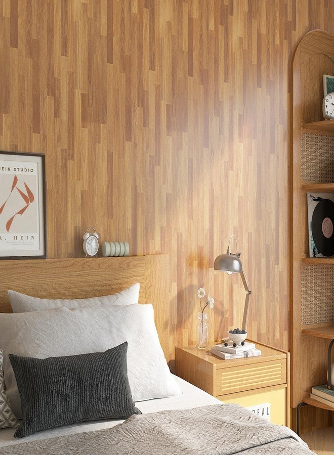 FunStick Butcher Block Contact Paper for Countertops Waterproof Brown Wood Wallpaper Peel and Stick Countertops for Kitchen Self Adhesive Wood Grain Contact Paper for Cabinets Countertops Desk 12x200 - Image 3