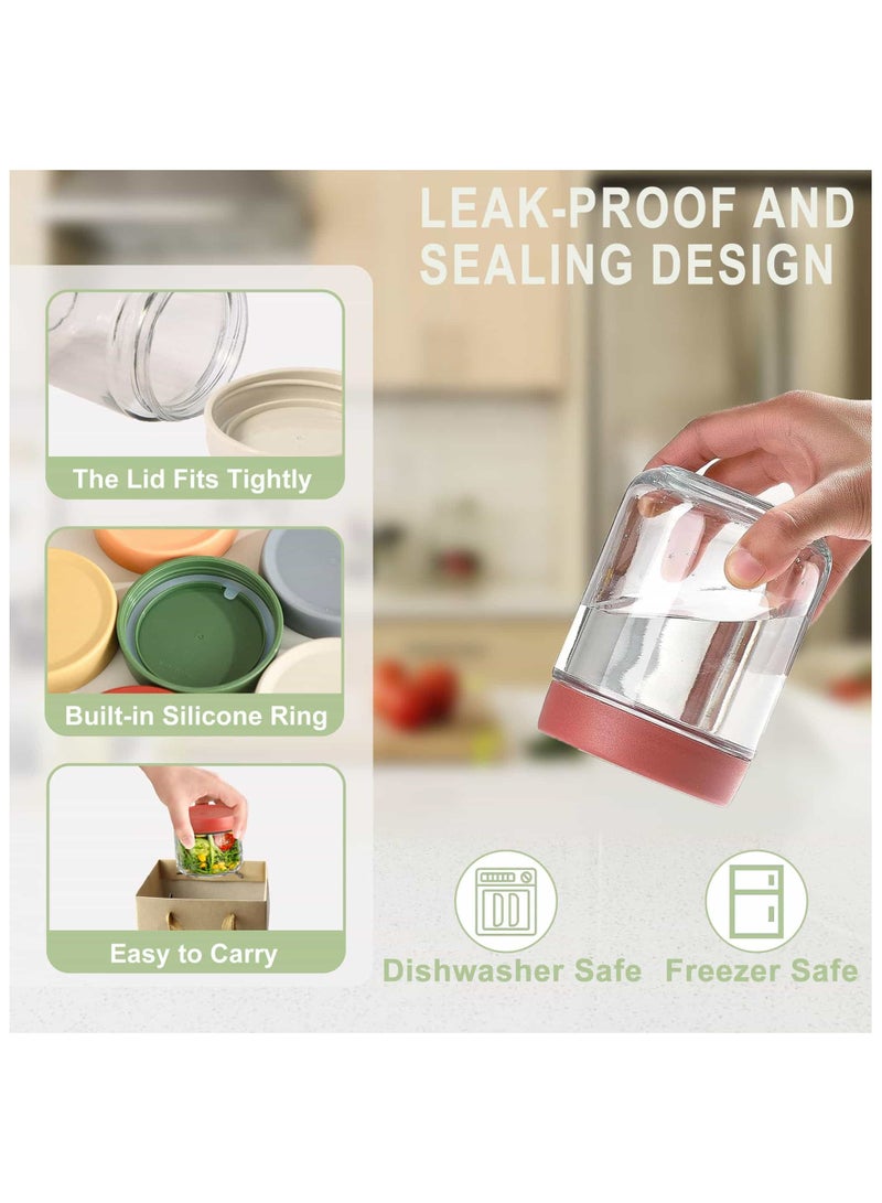 Anmi 8 Pack Glass Food Storage Containers with Lids, Glass Jars with Airtight Lids for Snacks, Yogurt, Chia Pudding - Image 4