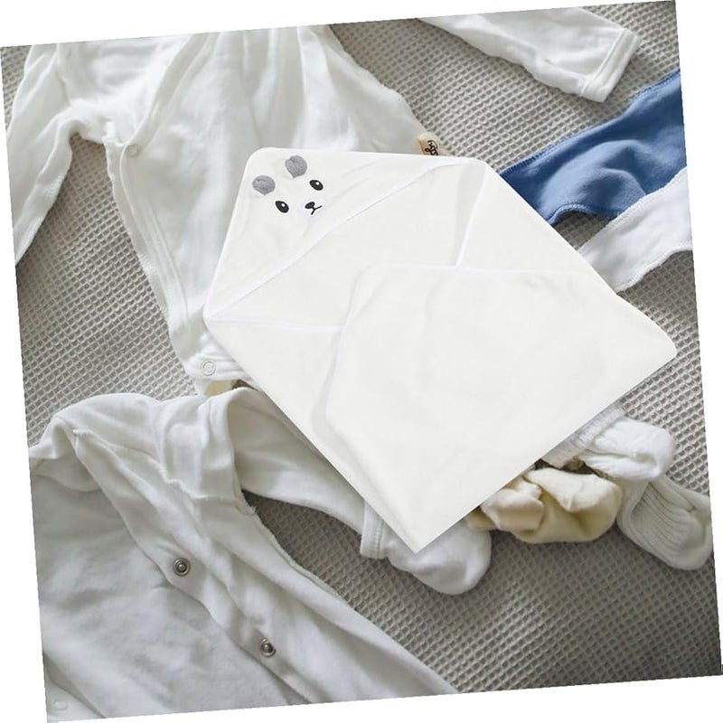 2 قطعة من مناشف الاستحمام للأطفال الرضع ذات قلنسوة، مصنوعة من الفرو المرجاني الناعم، لتغليف حديثي الولادة والأولاد في السباحة والشاطئ - Image 5