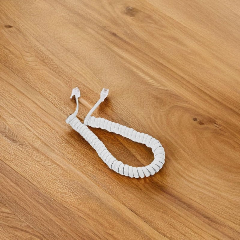 DECHOUS 3pcs Coiled Landline Phone Cord Set, Curly Telephone Receiver Cable with Stretchable Spring Design for Home and Office Landline Phones - Image 4