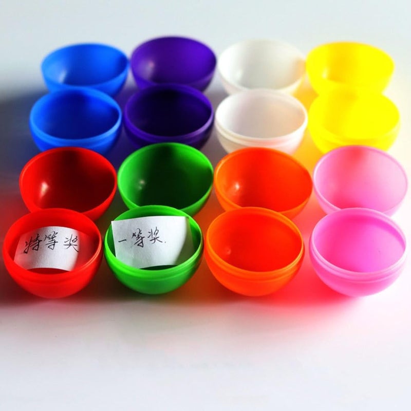 Vaguelly 40MM Openable Ball 50Pcs Plastic Mini Raffle Drawing Balls for Entertainment Activities Game Party Bingo Nights Group Activities Arts  Craft Mixed Color - Image 4