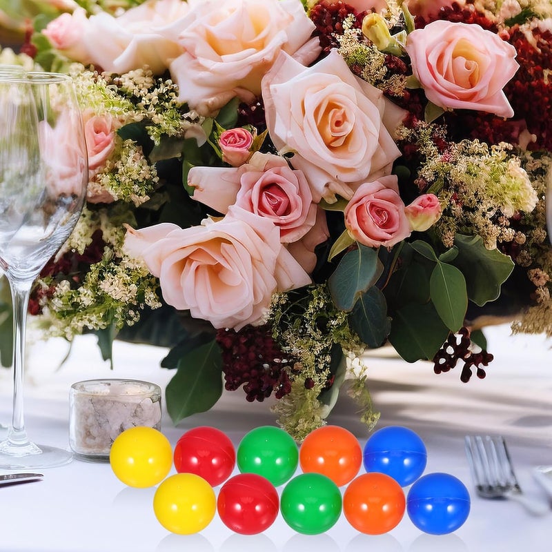 Vaguelly 40MM Openable Ball 50Pcs Plastic Mini Raffle Drawing Balls for Entertainment Activities Game Party Bingo Nights Group Activities Arts  Craft Mixed Color - Image 2