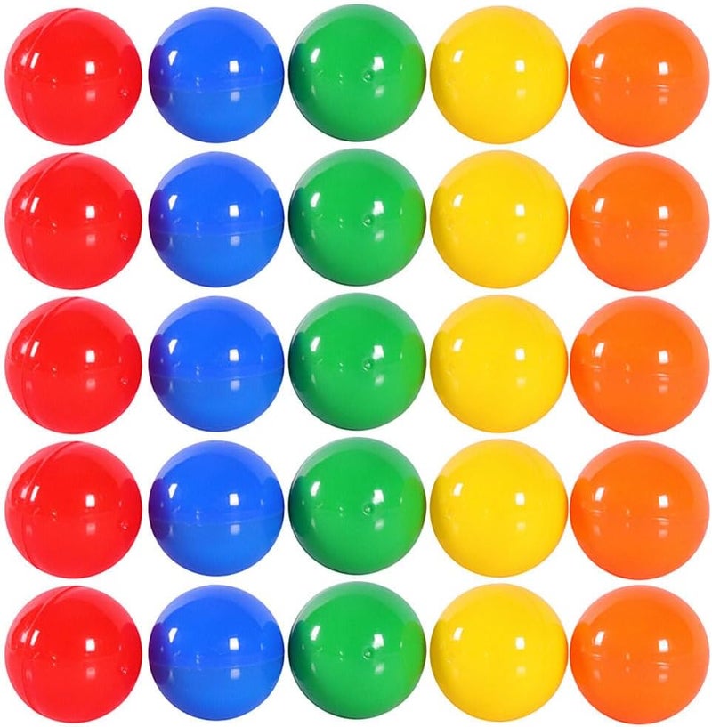 Vaguelly 40MM Openable Ball 50Pcs Plastic Mini Raffle Drawing Balls for Entertainment Activities Game Party Bingo Nights Group Activities Arts  Craft Mixed Color - Image 1