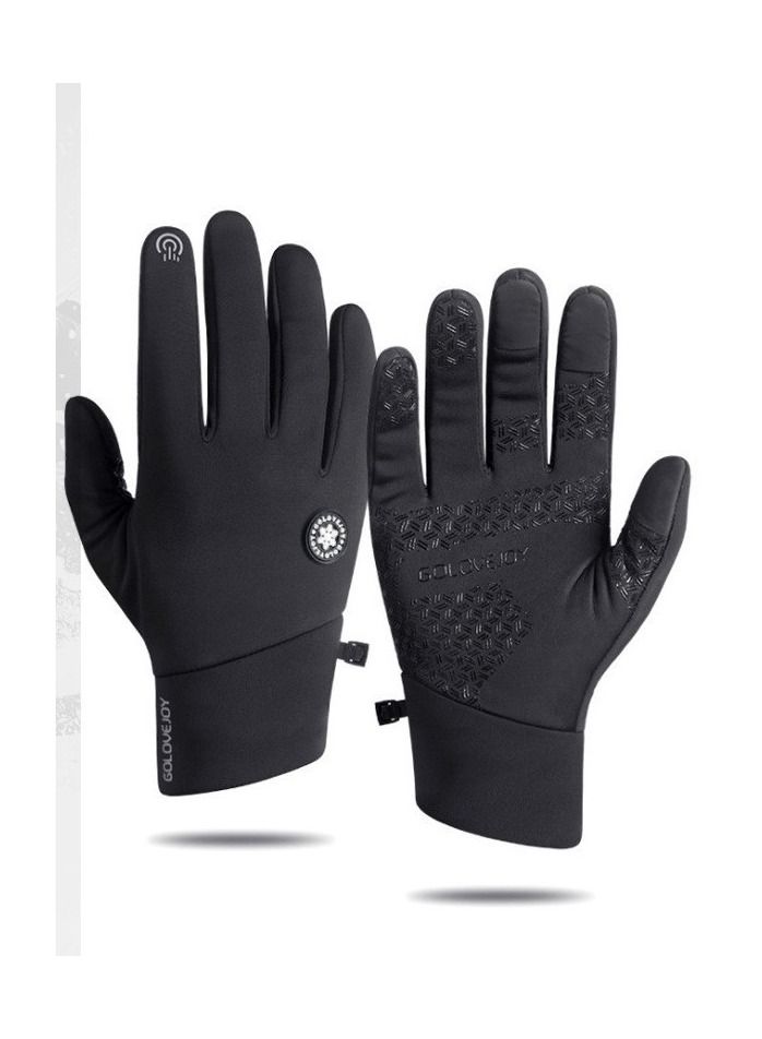Winter Skiing Men And Women Outdoor Riding Waterproof Non Slip Plush Thickened Warm Gloves