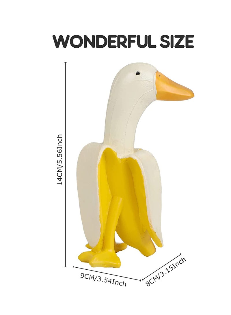 SOLARAE Garden Sculptures, Statues Garden Decor, Creative Banana Duck Garden Art Decorations, Garden Gnome Statues Suitable for Patio Lawn Yard Office Outdoor Decor Housewarming Garden Art Gift - Image 5