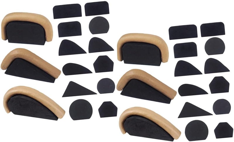 Healifty 24pcs DIY EVA Mug Handle Molds for Pottery Cup Handle Making Non Deformable Clay Tool with Multiple Styles for Creative Ceramic Crafting - Image 1